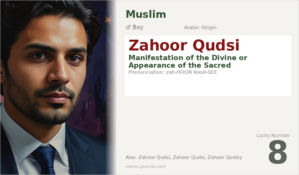Zahoor Qudsi Name Meaning and Details