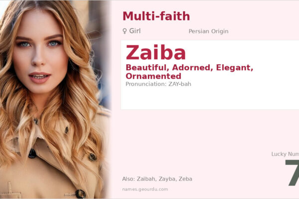 Zaiba Name Meaning — Persian Origin, Girl Name & Details (2025)