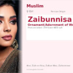 Zaibunnisa Name Meaning and Details