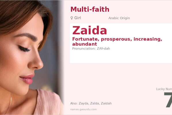 Zaida Name Meaning — Arabic Origin, Girl Name & Cultural Significance (2025)