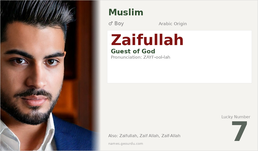 Zaifullah Name Meaning and Details