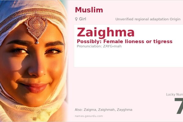 Zaighma Name Meaning — Origin, Gender & Details (2025)