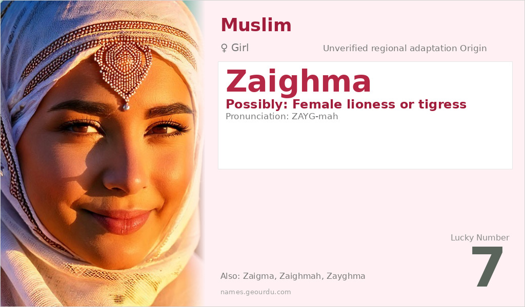 Zaighma Name Meaning and Details