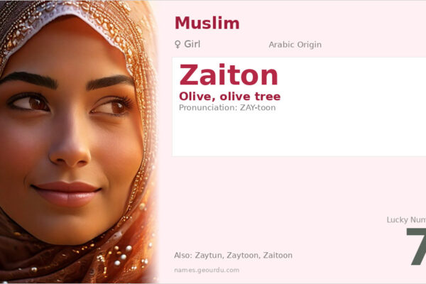 Zaiton Name Meaning — Arabic Origin, Girl Name & Details (2025)