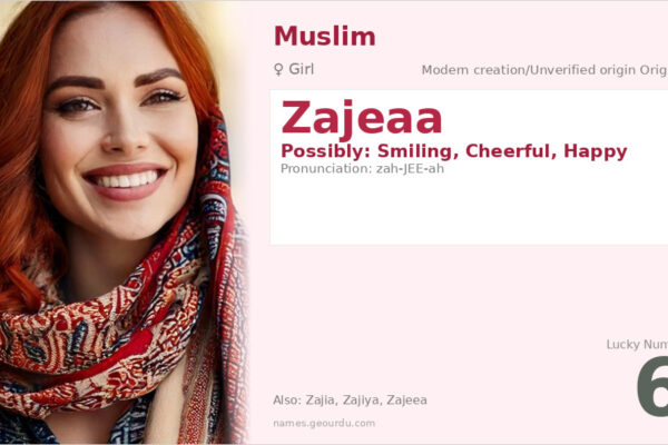 Zajeaa Name Meaning — Origin, Gender & Details (2025)