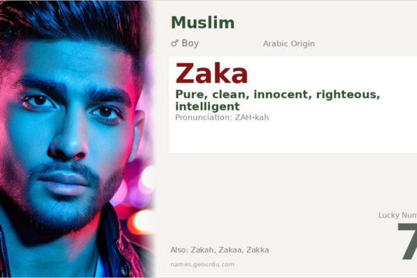 Zaka Name Meaning — Arabic Origin, Boy Name & Details (2025)