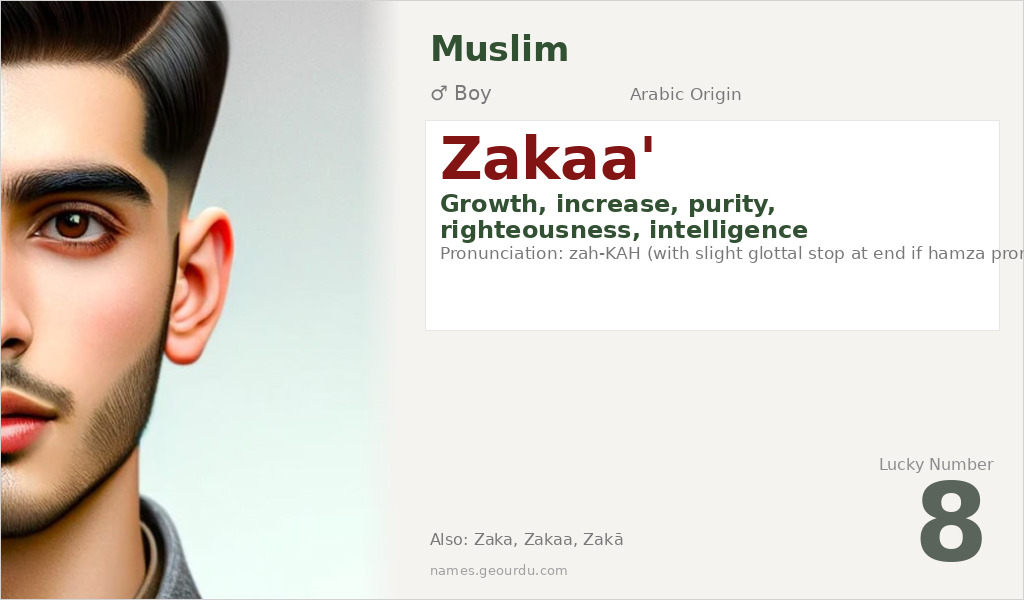 Zakaa' Name Meaning and Details