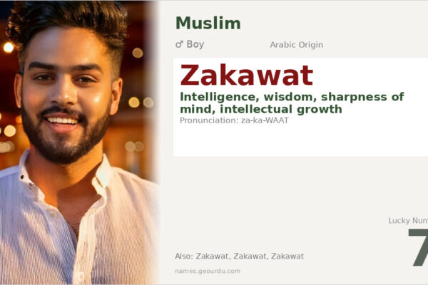 Zakawat Name Meaning — Arabic Origin, Intelligence & Details (2025)