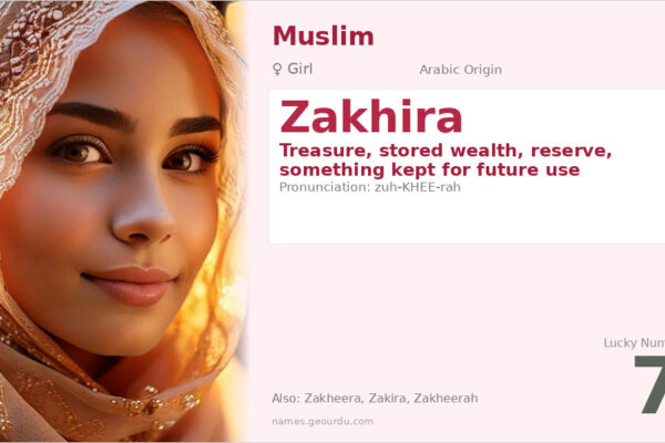 Zakhira Name Meaning — Arabic Origin, Girl Name & Details (2025)