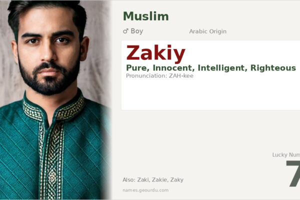 Zakiy Name Meaning — Arabic Origin, Boy Name & Details (2025)