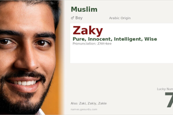 Zaky Name Meaning — Arabic Origin, Boy Name & Details (2025)
