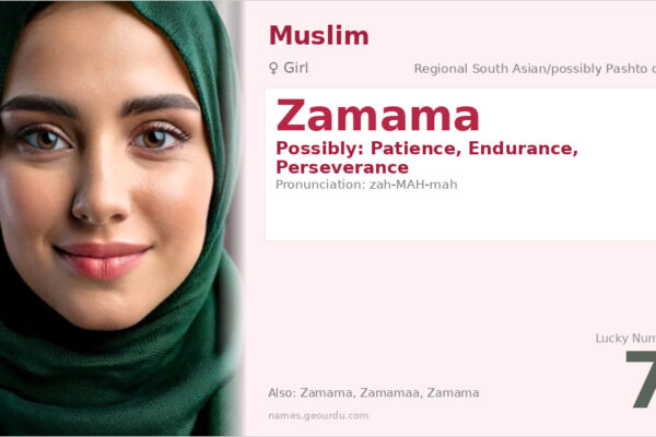 Zamama Name Meaning — Origin, Gender & Details (2025)