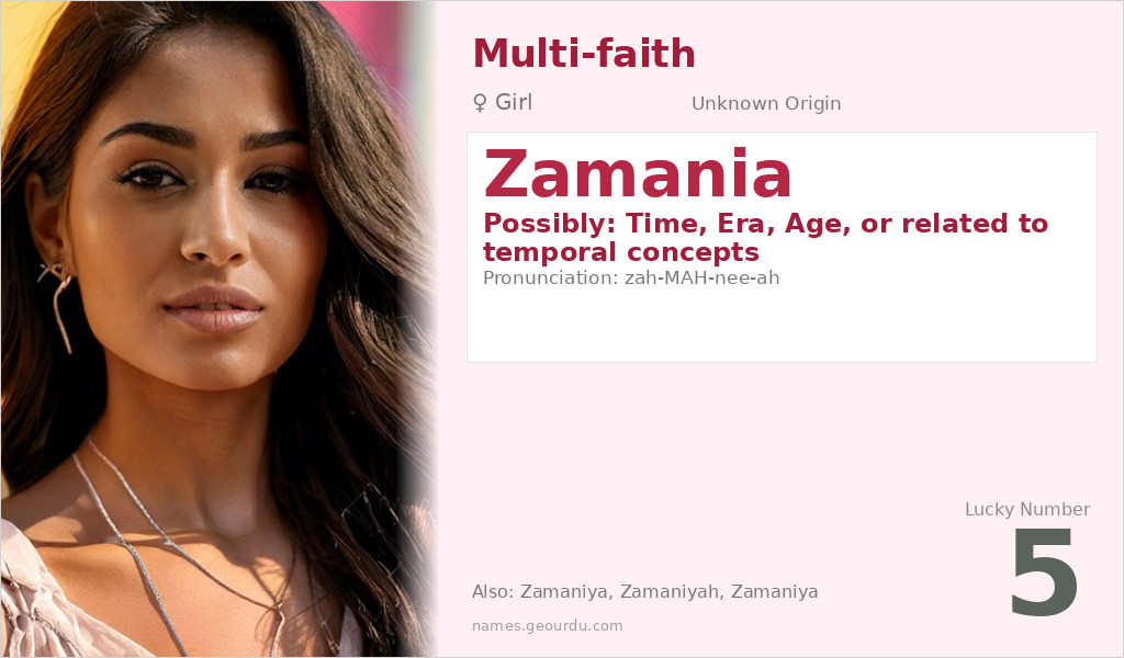 Zamania Name Meaning and Details