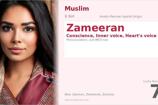 Zameeran Name Meaning — Arabic-Persian Origin, Girl Name & Details (2025)