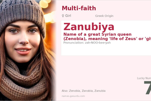 Zanubiya Name Meaning — Greek Origin, Girl Name & History (2025)