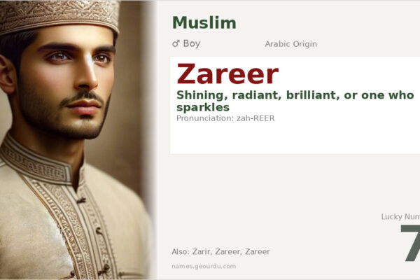 Zareer Name Meaning — Arabic Origin, Boy Name & Details (2025)