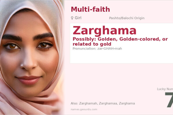 Zarghama Name Meaning — Pashto/Balochi Origin & Details (2025)