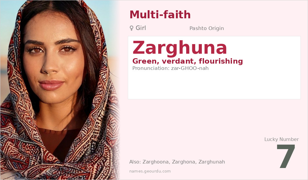 Zarghuna Name Meaning and Details