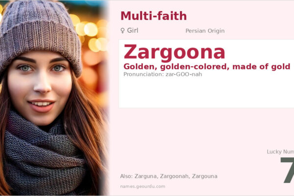 Zargoona Name Meaning — Golden, Origin & Details (2025)
