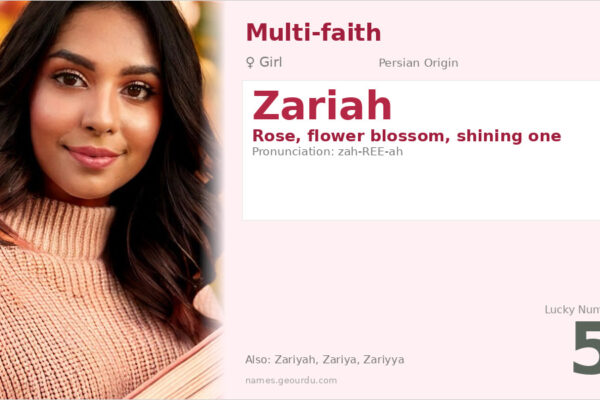 Zariah Name Meaning — Persian Origin, Girl Name & Details (2025)