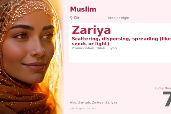 Zariya Name Meaning — Arabic Origin, Girl Name & Details (2025)