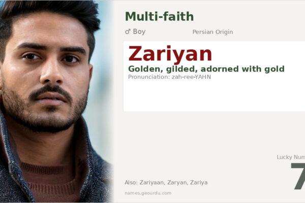 Zariyan Name Meaning — Golden Origin, Boy Name & Details (2025)