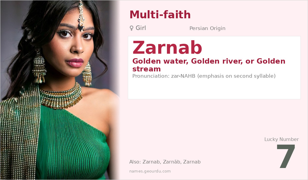 Zarnab Name Meaning and Details