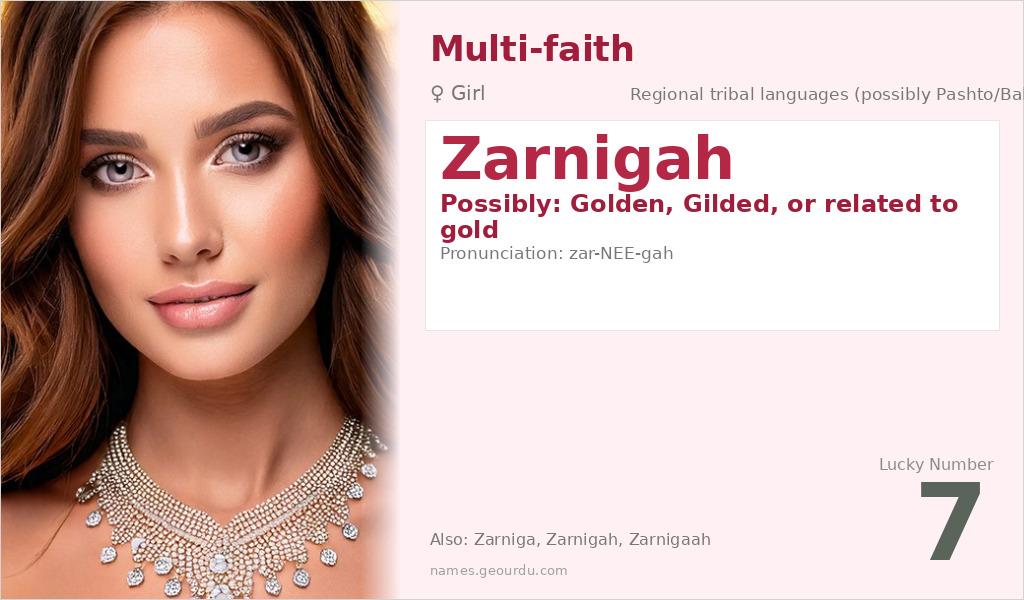 Zarnigah Name Meaning and Details