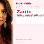 Zarrin Name Meaning and Details
