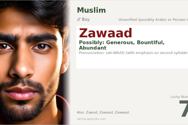 Zawaad Name Meaning — Origin, Gender & Details (2025)
