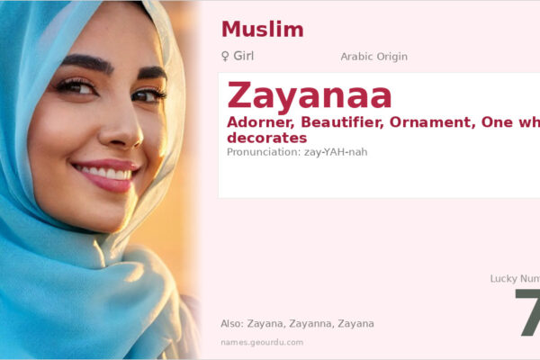 Zayanaa Name Meaning — Arabic Origin, Girl Name & Details (2025)