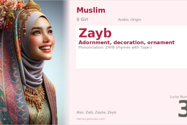 Zayb Name Meaning — Arabic Origin, Girl Name & Details (2025)