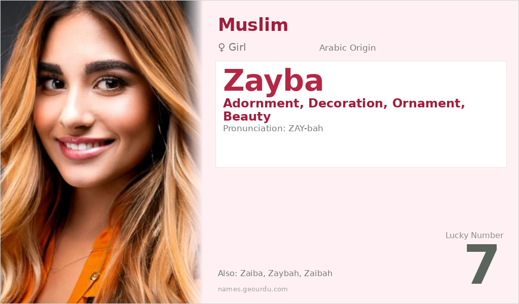 Zayba Name Meaning and Details
