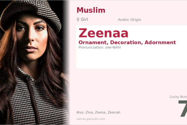 Zeenaa Name Meaning — Arabic Origin, Girl Name & Details (2025)