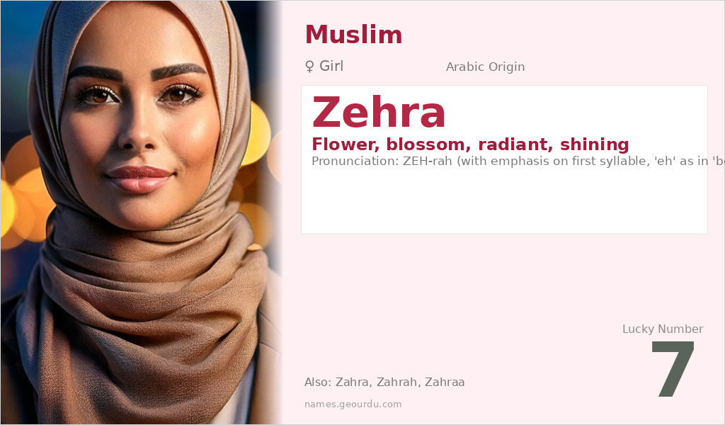 Zehra Name Meaning and Details