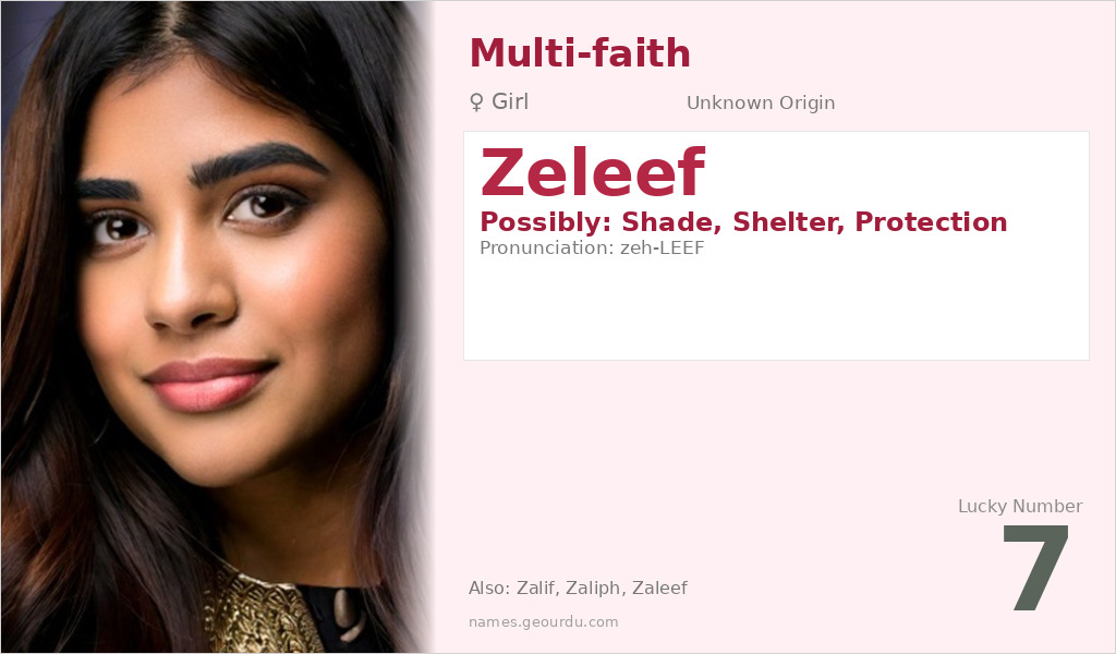 Zeleef Name Meaning and Details