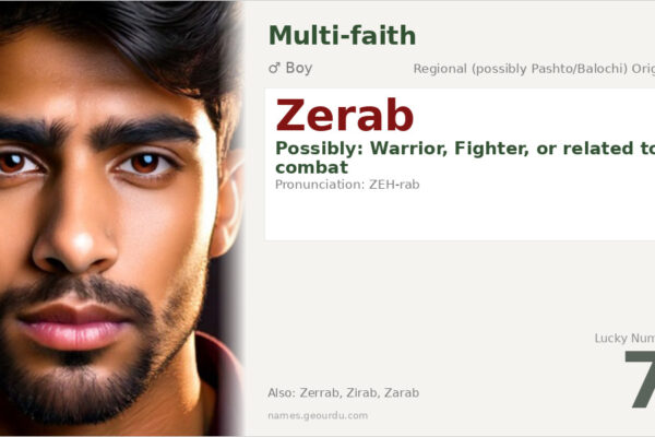 Zerab Name Meaning — Origin, Gender & Details (2025)