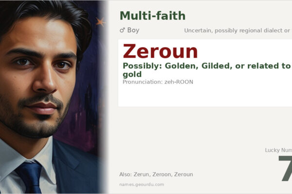 Zeroun Name Meaning — Origin, Gender & Details (2025)
