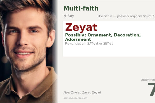 Zeyat Name Meaning — Origin, Gender & Details (2025)