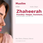 Zhaheerah Name Meaning and Details