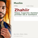 Zhahiir Name Meaning and Details