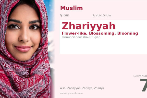 Zhariyyah Name Meaning — Arabic Origin, Girl Name & Details (2025)