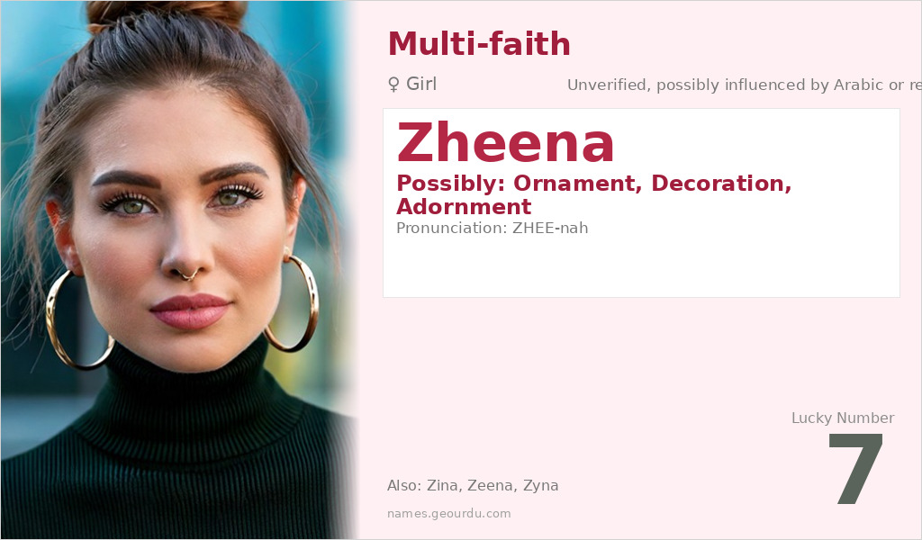 Zheena Name Meaning and Details