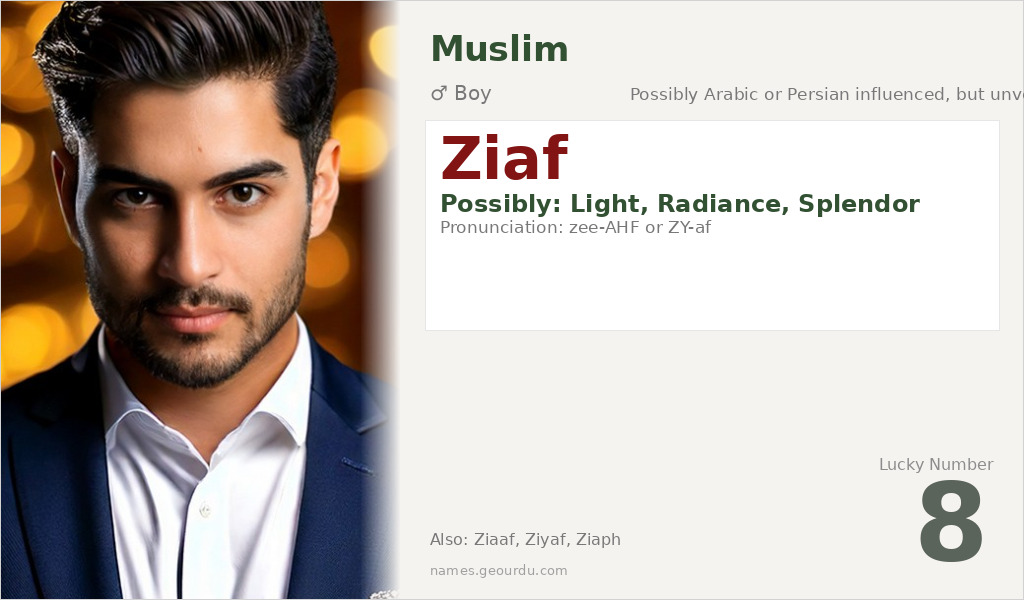 Ziaf Name Meaning and Details