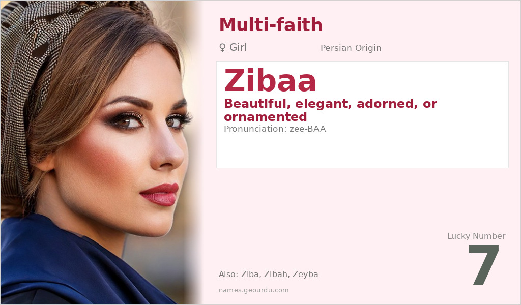 Zibaa Name Meaning and Details