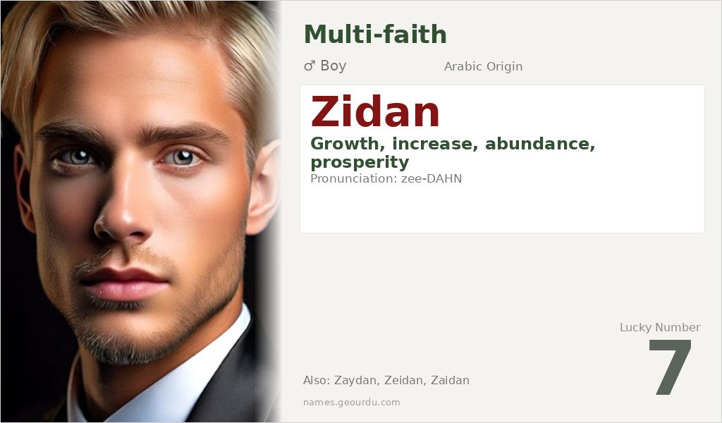 Zidan Name Meaning and Details
