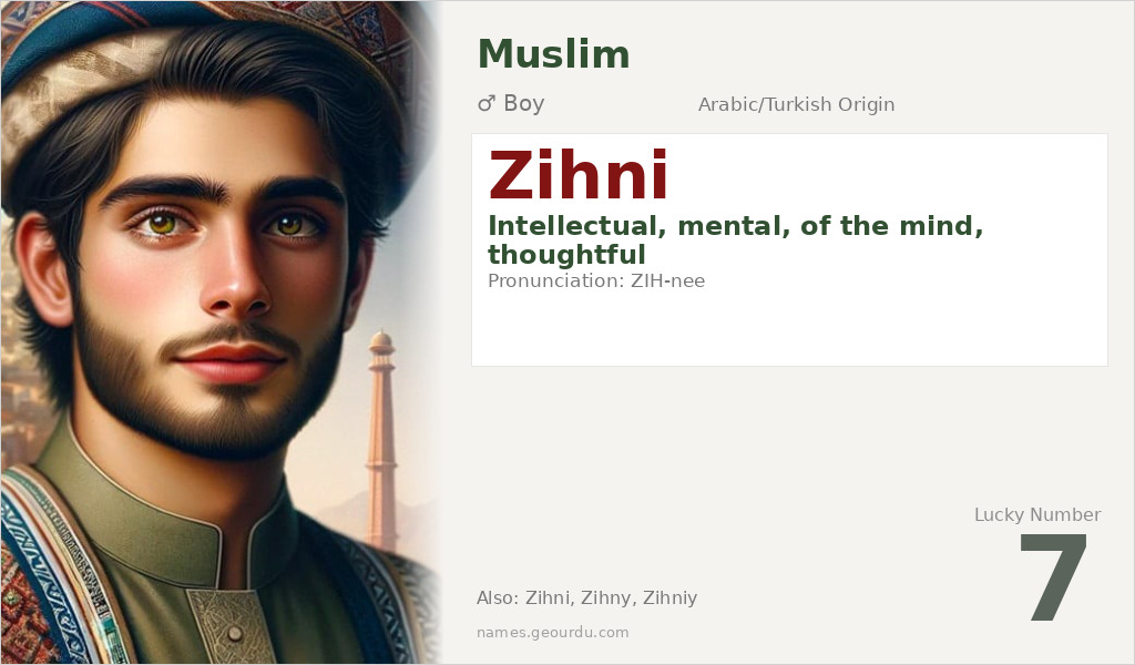 Zihni Name Meaning and Details
