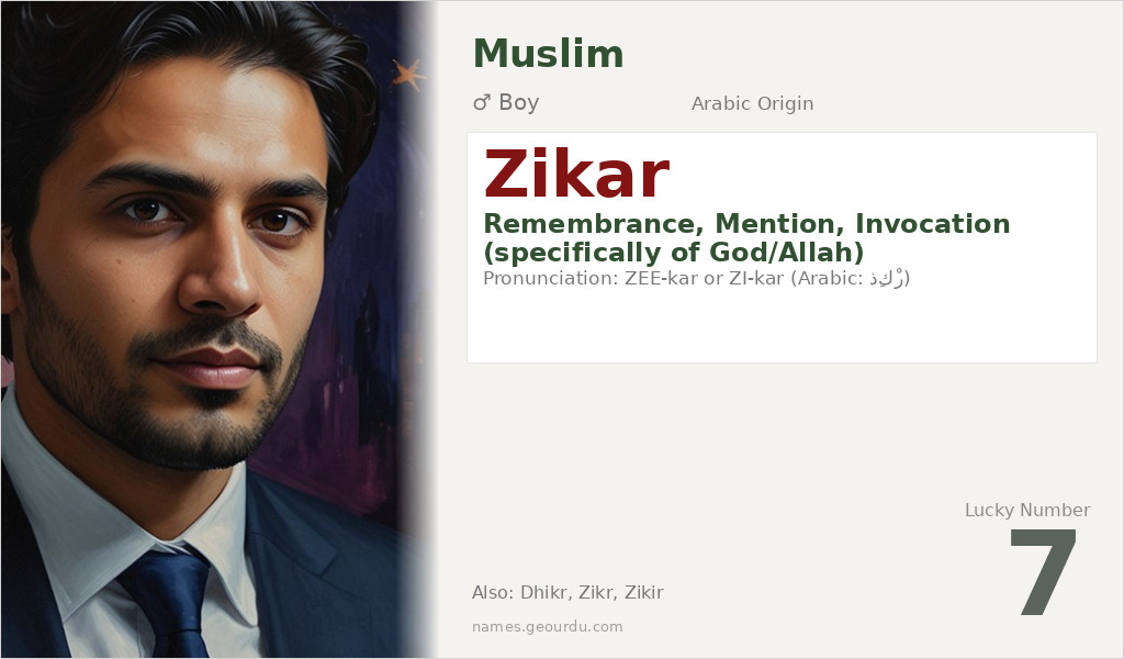 Zikar Name Meaning and Details