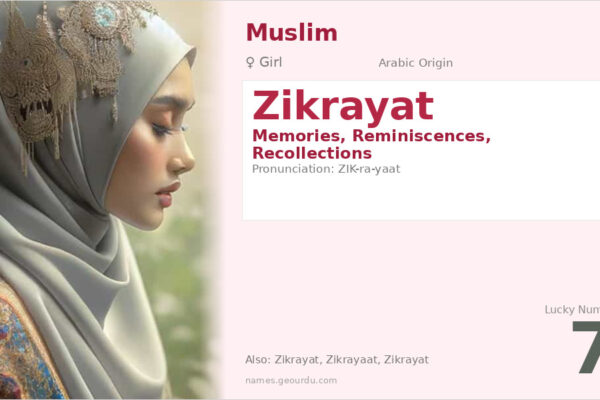 Zikrayat Meaning — Arabic Origin, Girl Name & Details (2025)