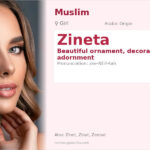 Zineta Name Meaning and Details